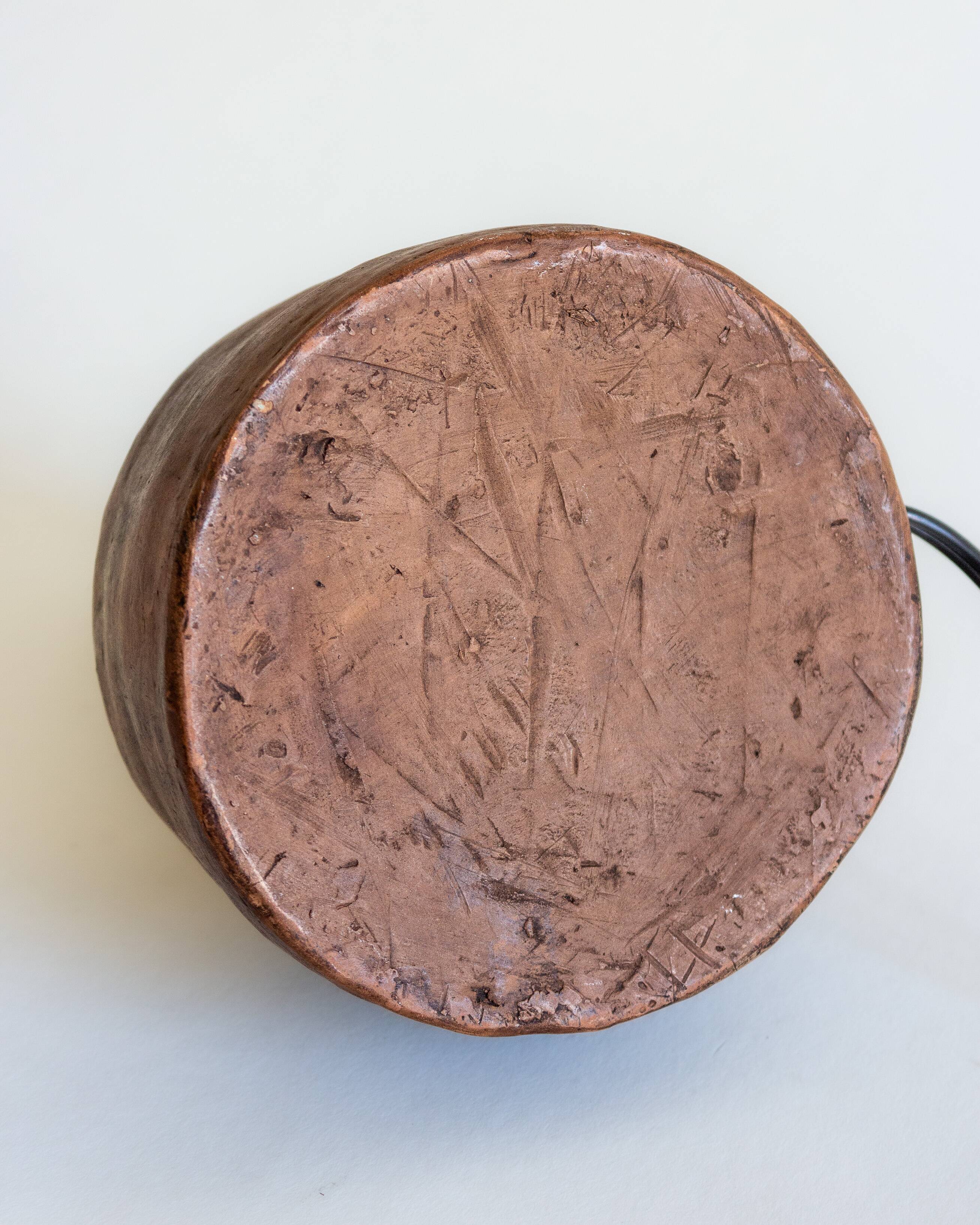 Terracotta lamp base, 50s/60s