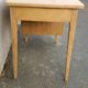 Raw wood pedestal desk, 1940-1950