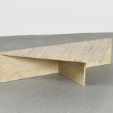 Large travertine coffee table