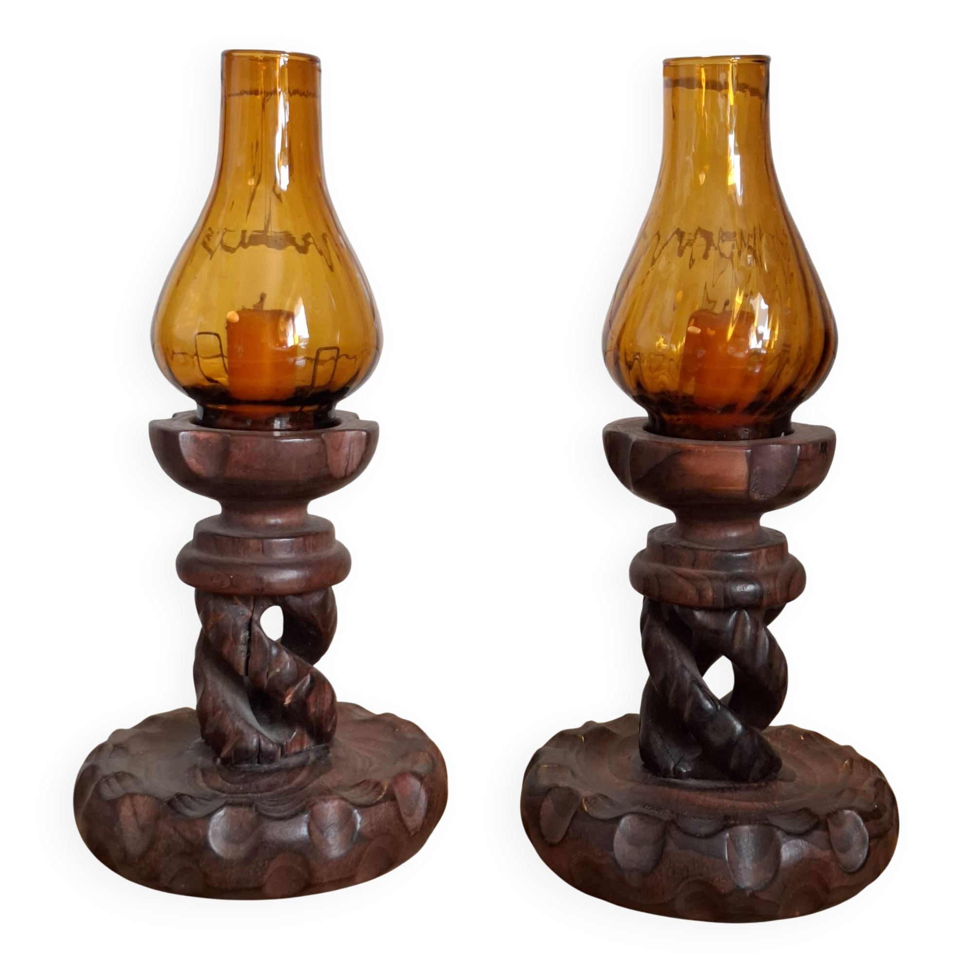 Pair of Arts and Crafts candlesticks