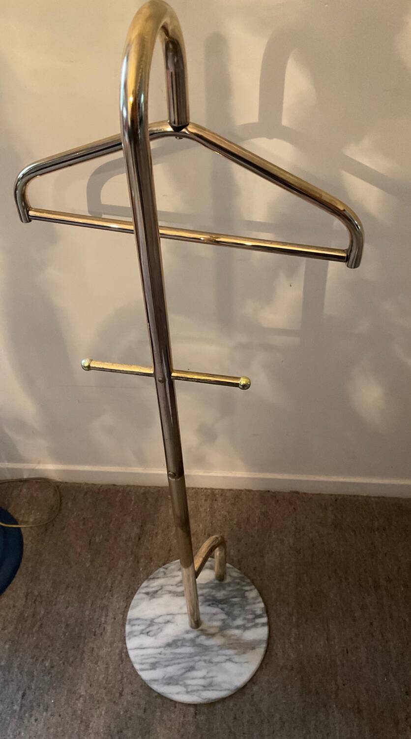 Vintage marble and gold metal valet