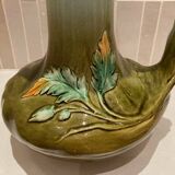 Large Art Nouveau barbotine vase