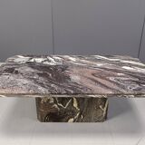 Vintage grey marble coffee table, 1970s