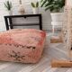 Handmade Berber pouf in wool 60 X 60 X 20 CM