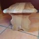 Small bench / low rustic stool in solid wood