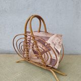 Rattan magazine holders