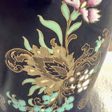 Old vase baluster enamelled lamp Boch Frères Keramis Belgium