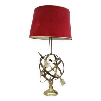 Lampe de table Sphère Armillaire Des Années 60 En Laiton