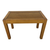 Tabouret moderniste à lattes de bois, années 50, banc
