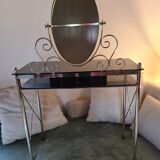 Dressing table and bedside table gold and black