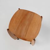 Amsterdam School beech wooden Side Table, The Netherlands 1920s
