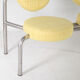 Chrome and fabric bench