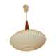 Teak and opaline suspension by louis kalff years 60