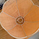 Raffia lampshade in the shape of a flower