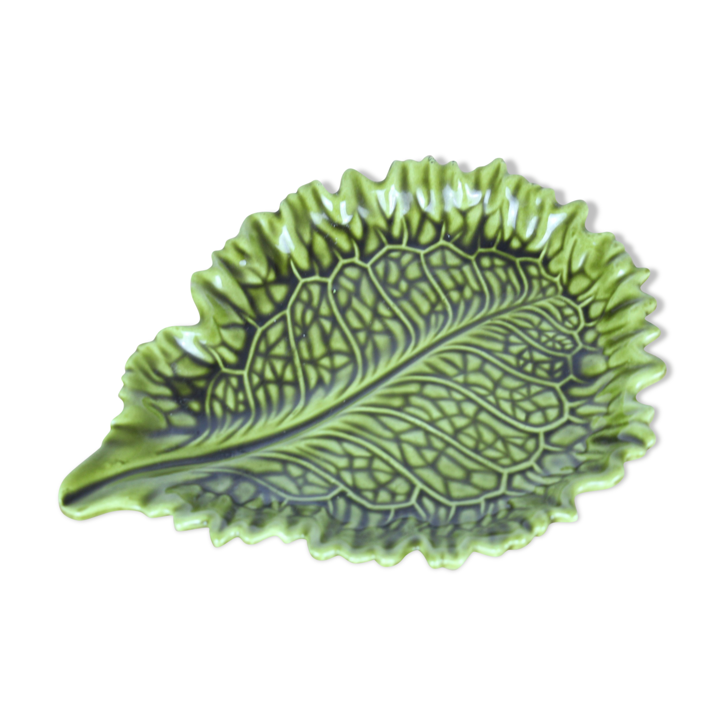 Ceramic dish cabbage leaf-shape