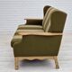 1970s, Danish vintage 3 seater, green fabric, oak wood, original condition.
