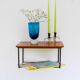 Vintage Floating Wall Shelf, Teak String Rack 60's Design