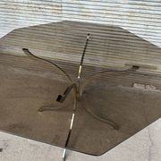 Smoked glass and chrome dining table, 1970s