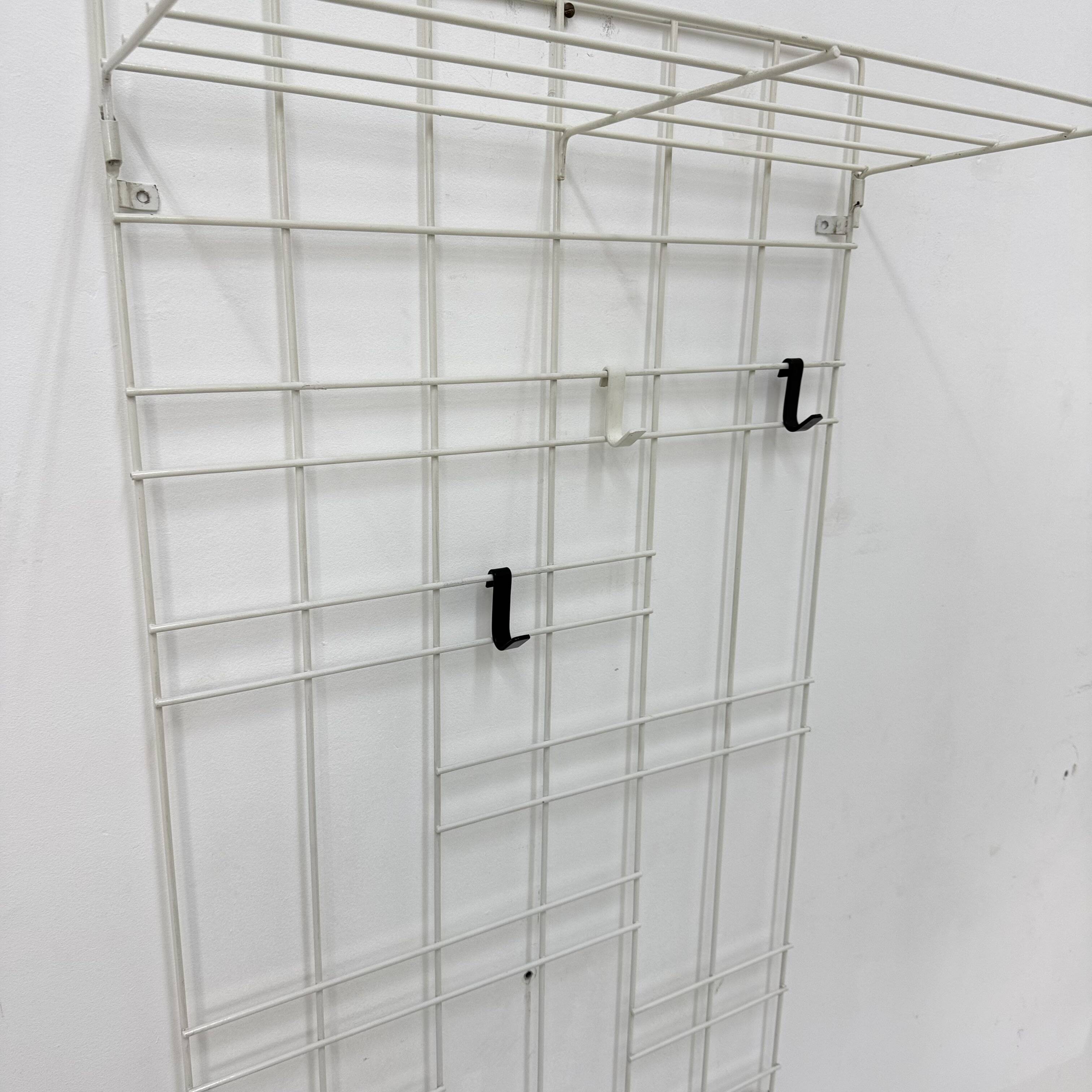 Vintage wire metal wall coat rack , 1960s
