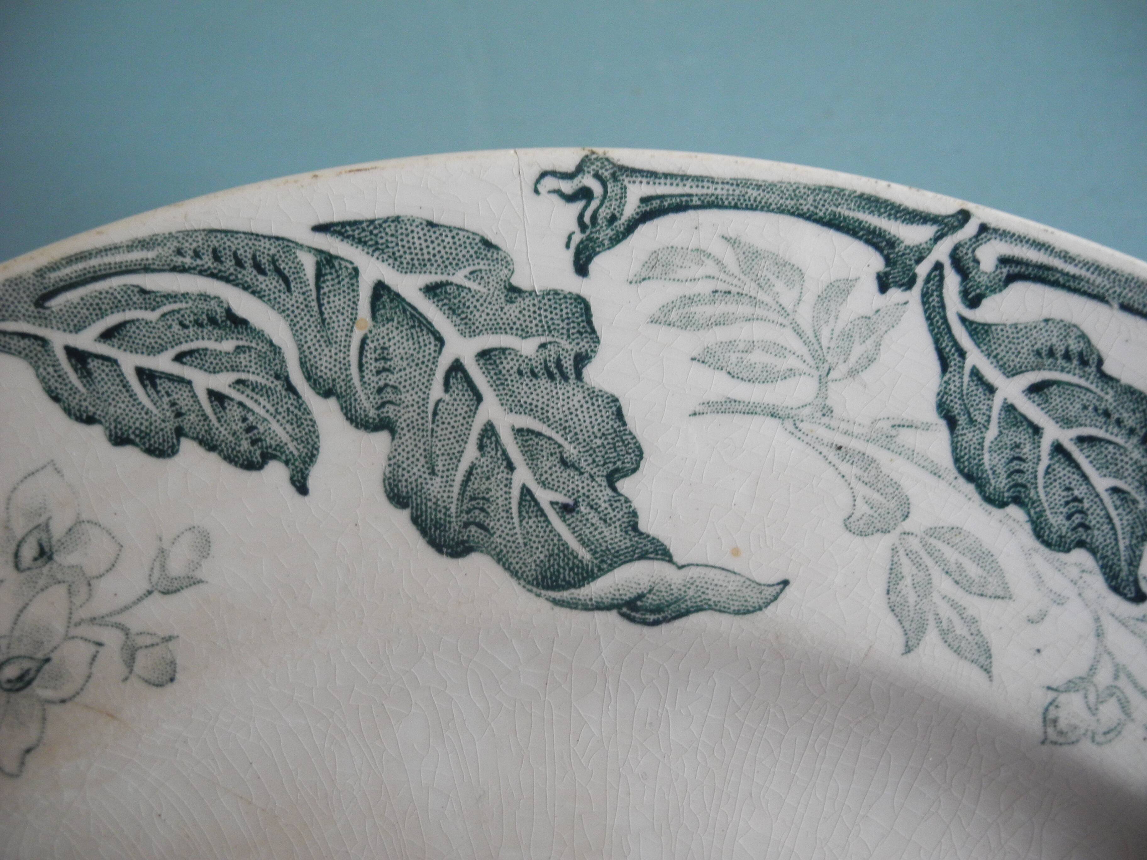 old French dish plate presentation St Amand Hamage old French dish plate