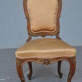 Set of 6 chairs style Louis XV Walnut end XIX