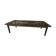 Vintage 1970s smoked glass wood coffee table