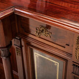 Large Antique Console Table with Mirror, 1910s