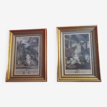 Pair of 18th century paintings