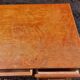 schoolmaster's desk, wood and metal, with drawers and cupboard