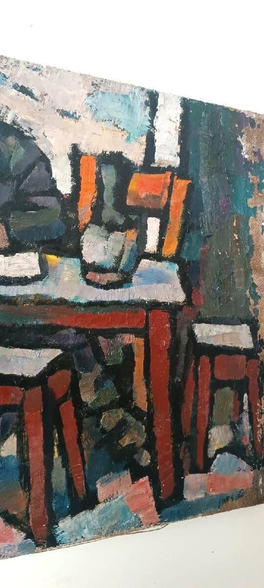 Oil on canvas by Ferruccio Ferri - 1930s - "Sleeping Men" from the Syracus period