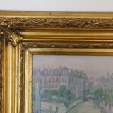 View of the Pont Tournelle, Paris, by Pierre Bouthinon, Oil painting