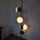 Lampadaire spirale chromé, design 70
