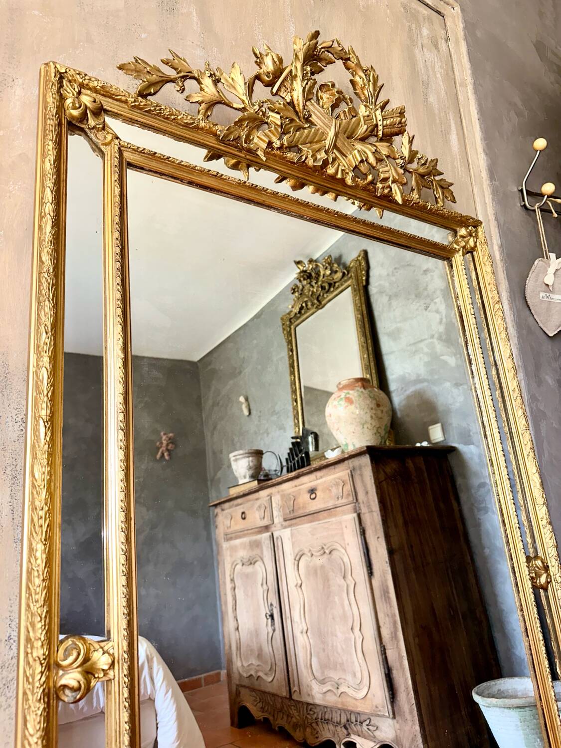 Miroir ancien à parcloses XIXème