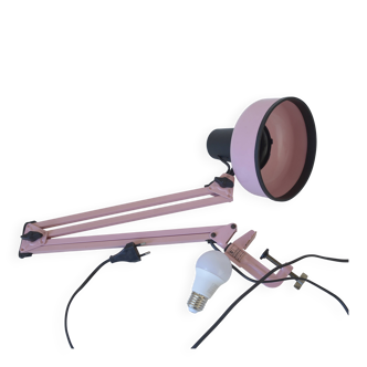 Vintage Architect Desk Lamp / Pop Art / Rare Pink Table Light 1980's