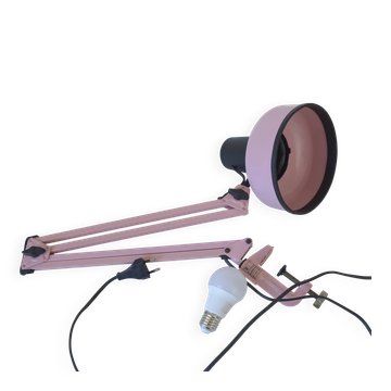 Vintage Architect Desk Lamp / Pop Art / Rare Pink Table Light 1980's