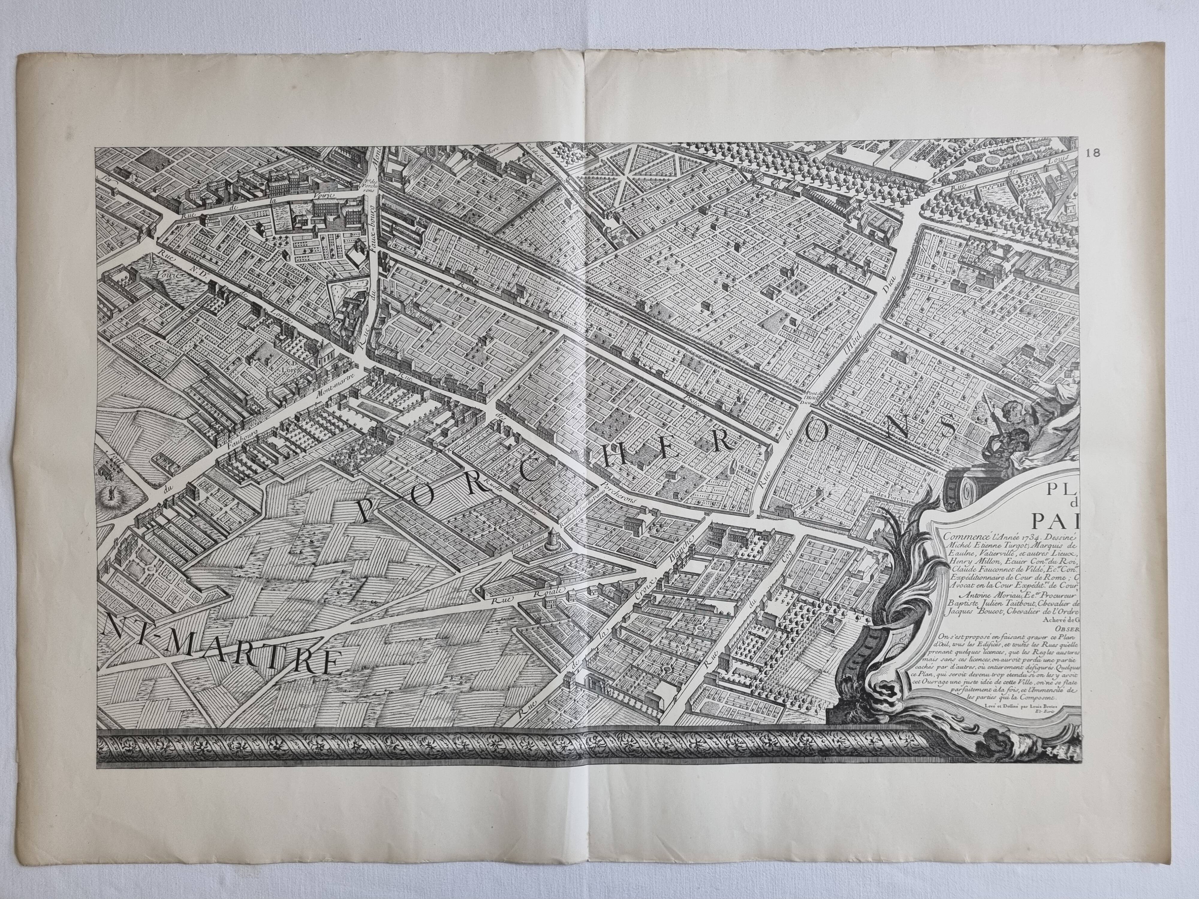 Plan of Paris in the eighteenth century in 20 plates after Turgot, 1900