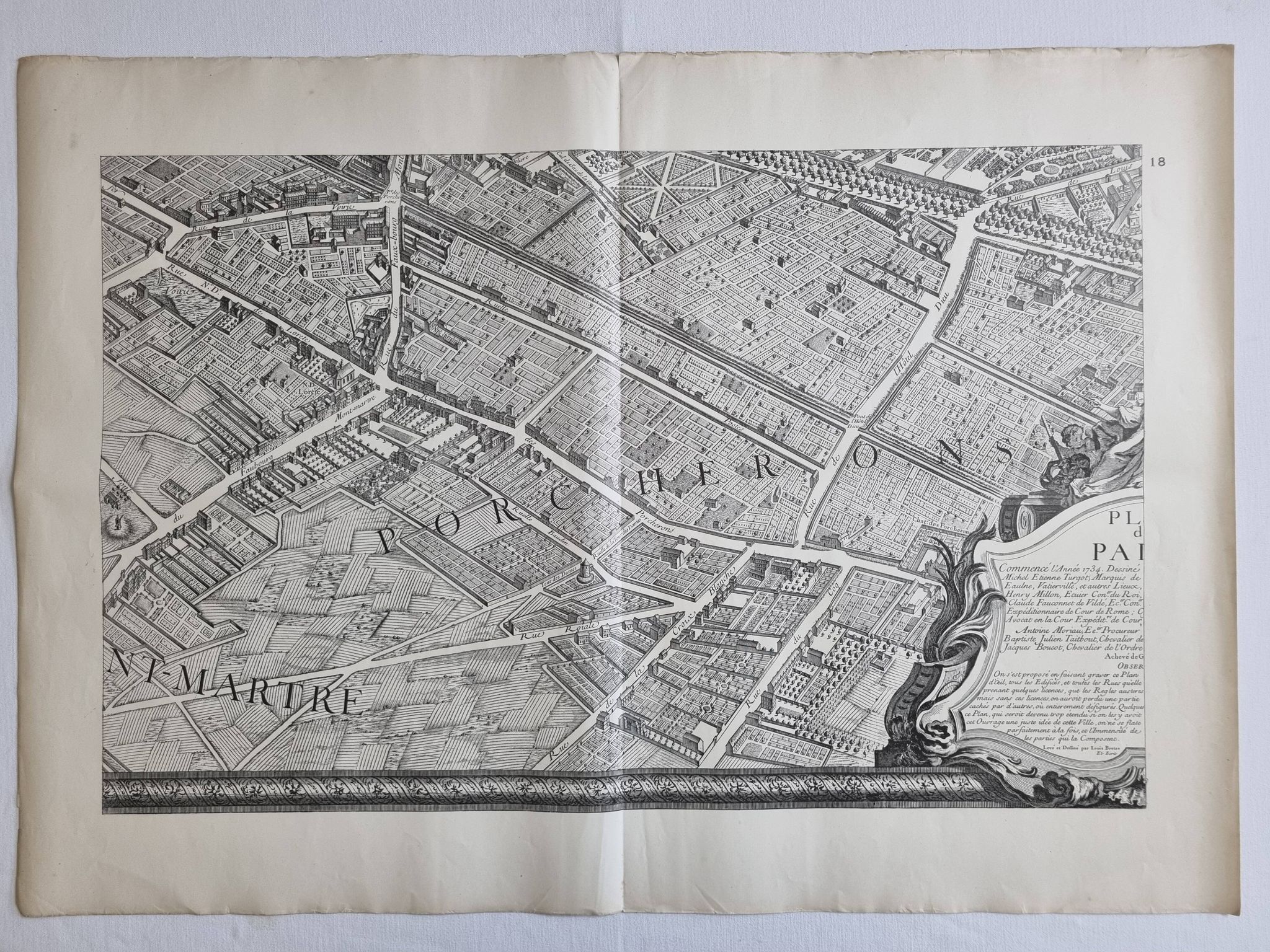 Plan of Paris in the eighteenth century in 20 plates after Turgot, 1900