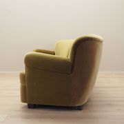 Green velour sofa, Danish design, 1960s, production: Denmark