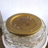 Vintage ceiling lamp in bubbled glass design Profassung 70s - 80s