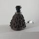 Brutalist ceramic lamp base, mid-20th century.