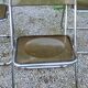 Set of 4 70s design folding chairs in smoked plexiglass and chrome metal