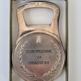 Napoleon Emperor bottle opener in his silver metal case Christofle Paris Gallia Brasserie series