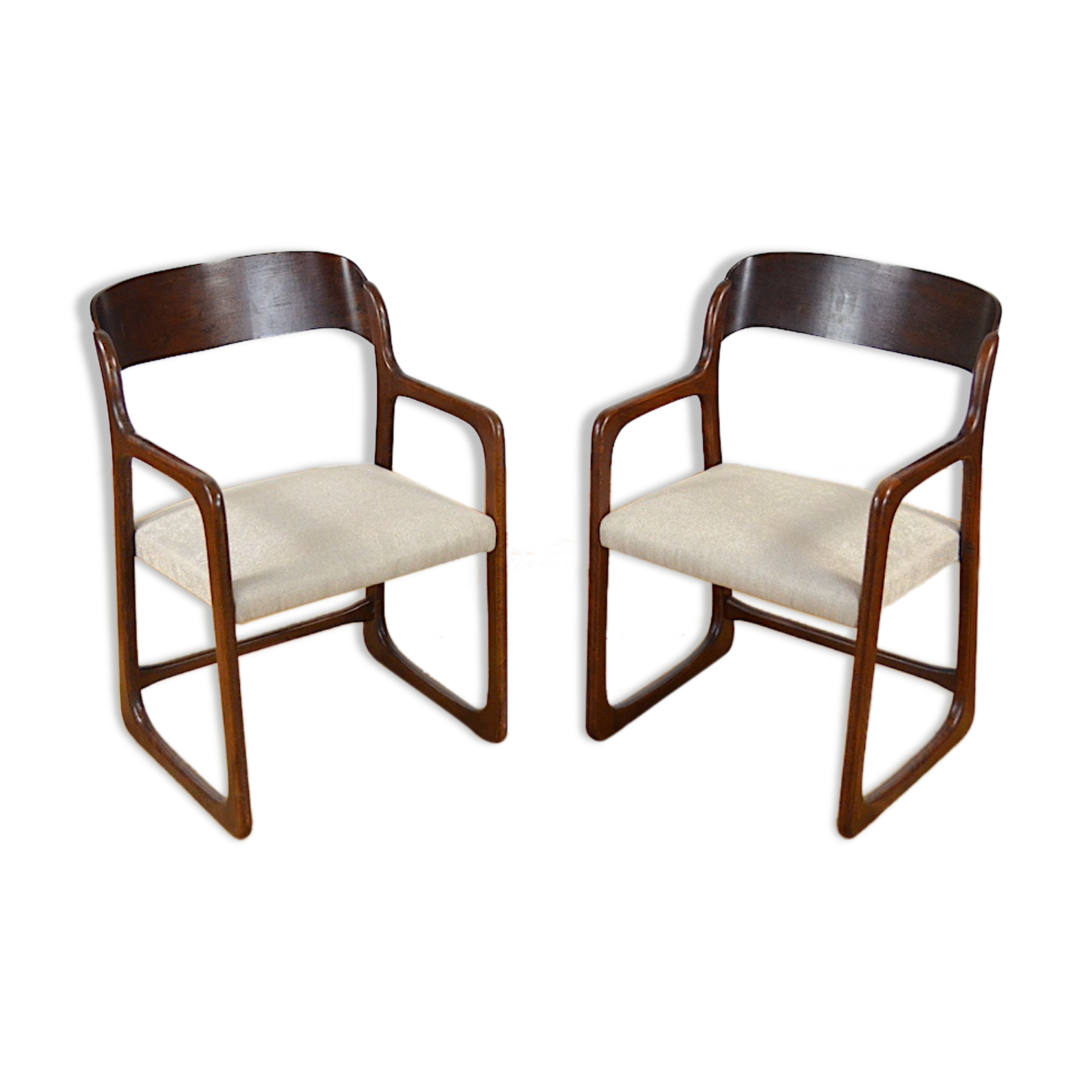 Set of 2 Armchairs Baumann Sled 1960