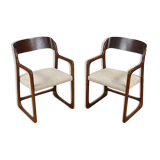 Set of 2 Armchairs Baumann Sled 1960