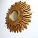 Vintage golden sunburst mirror, 1960s
