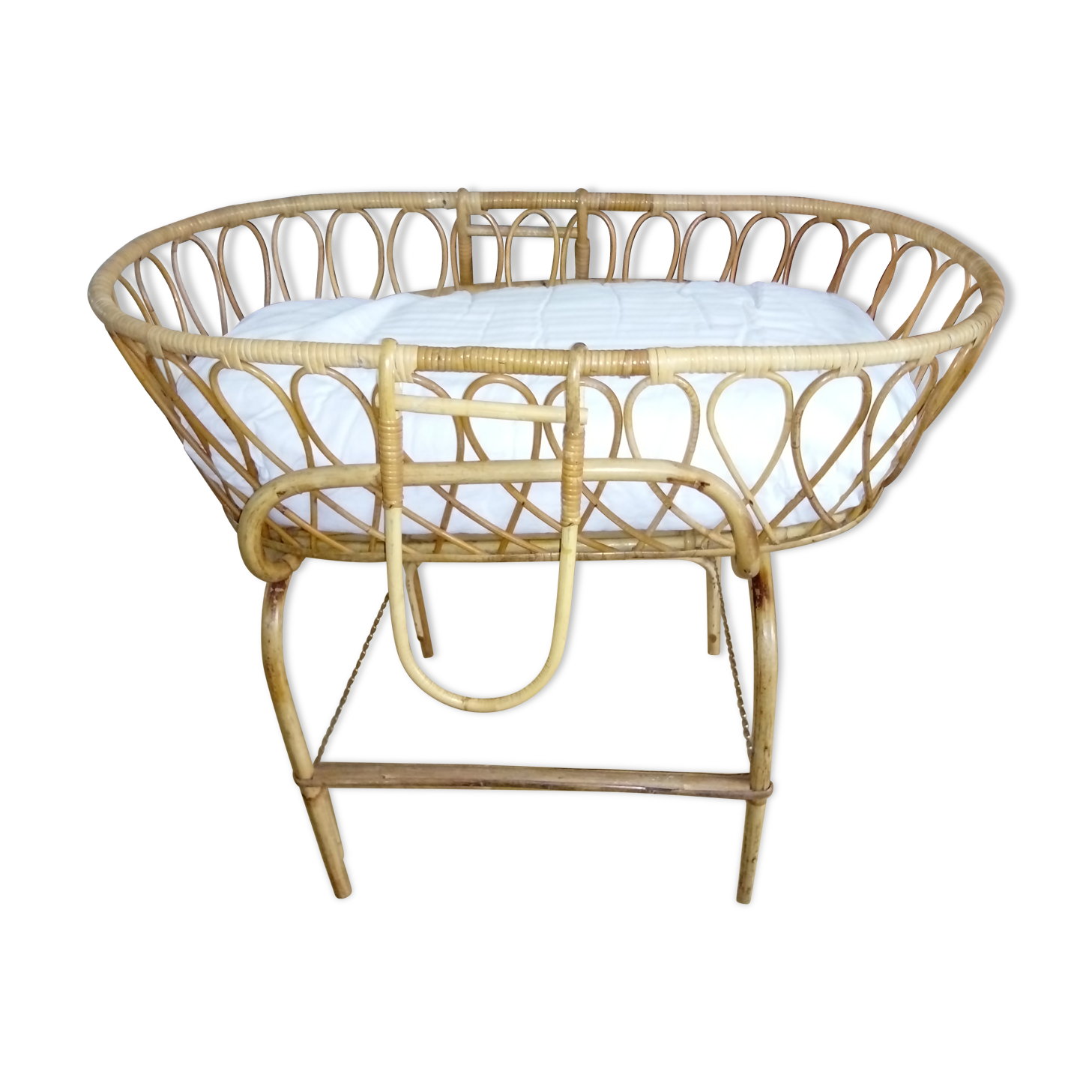 Berceau Couffin Rotin Osier Bebe Nouveau Ne 1950 1960 Selency