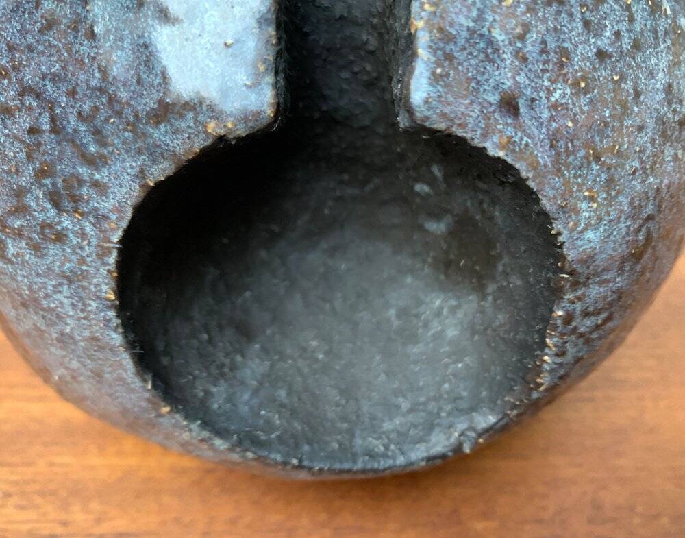 Brutalist mid-century studio pottery art sculpture from the 1960s.