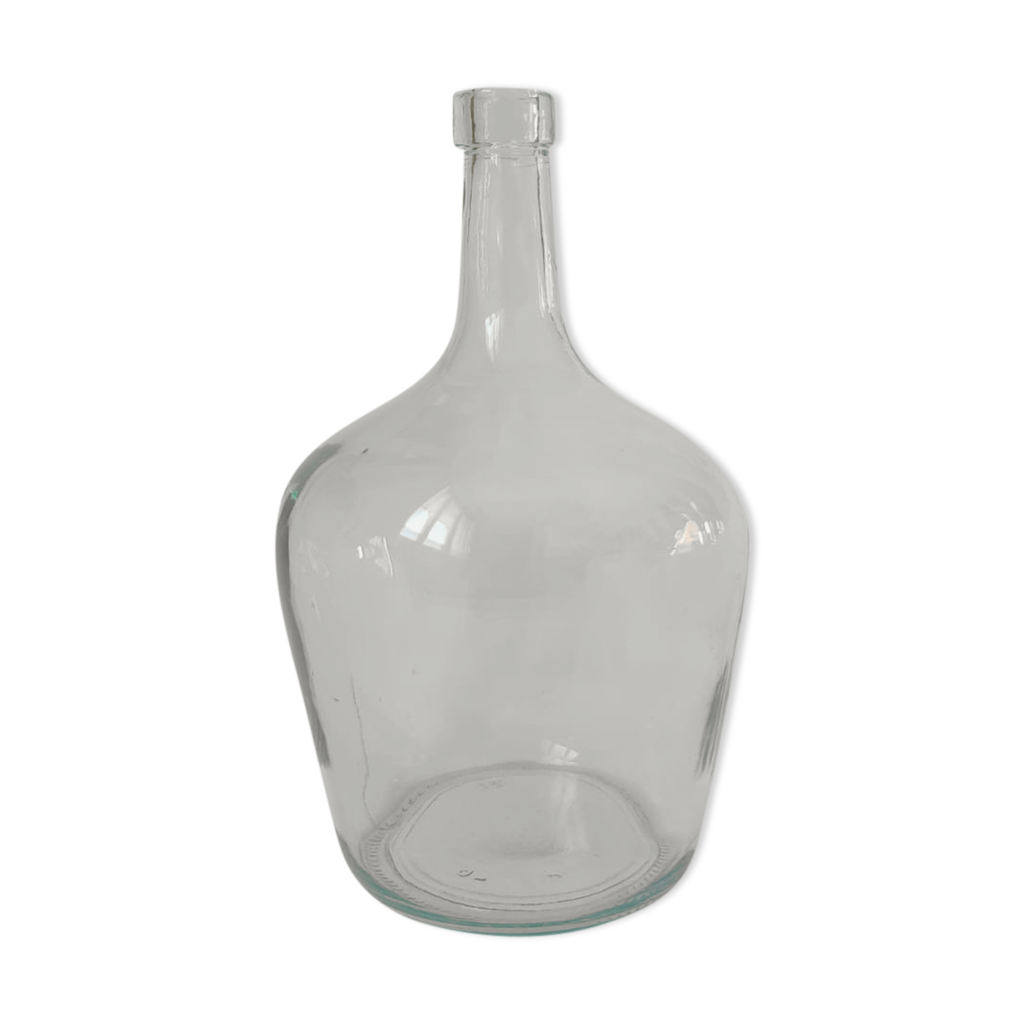 Demijohn in vintage transparent glass