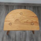 Raw wood tripod stool