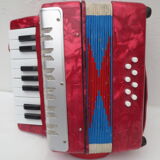Children's accordion brand e:yuirc , marbled red color